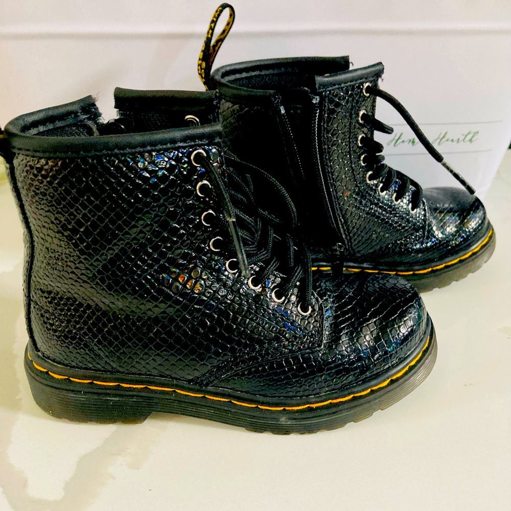 Dr Martens 1460 Reptile Emboss Lace Up Boots